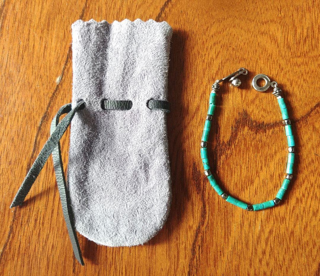 浅井健一 シルバーアクセ ブレスレット トルコ石