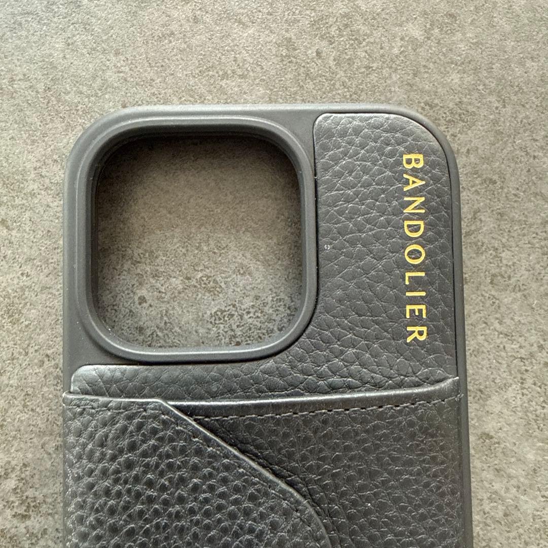 BANDOLIER iPhone16proケース ブラック レザー