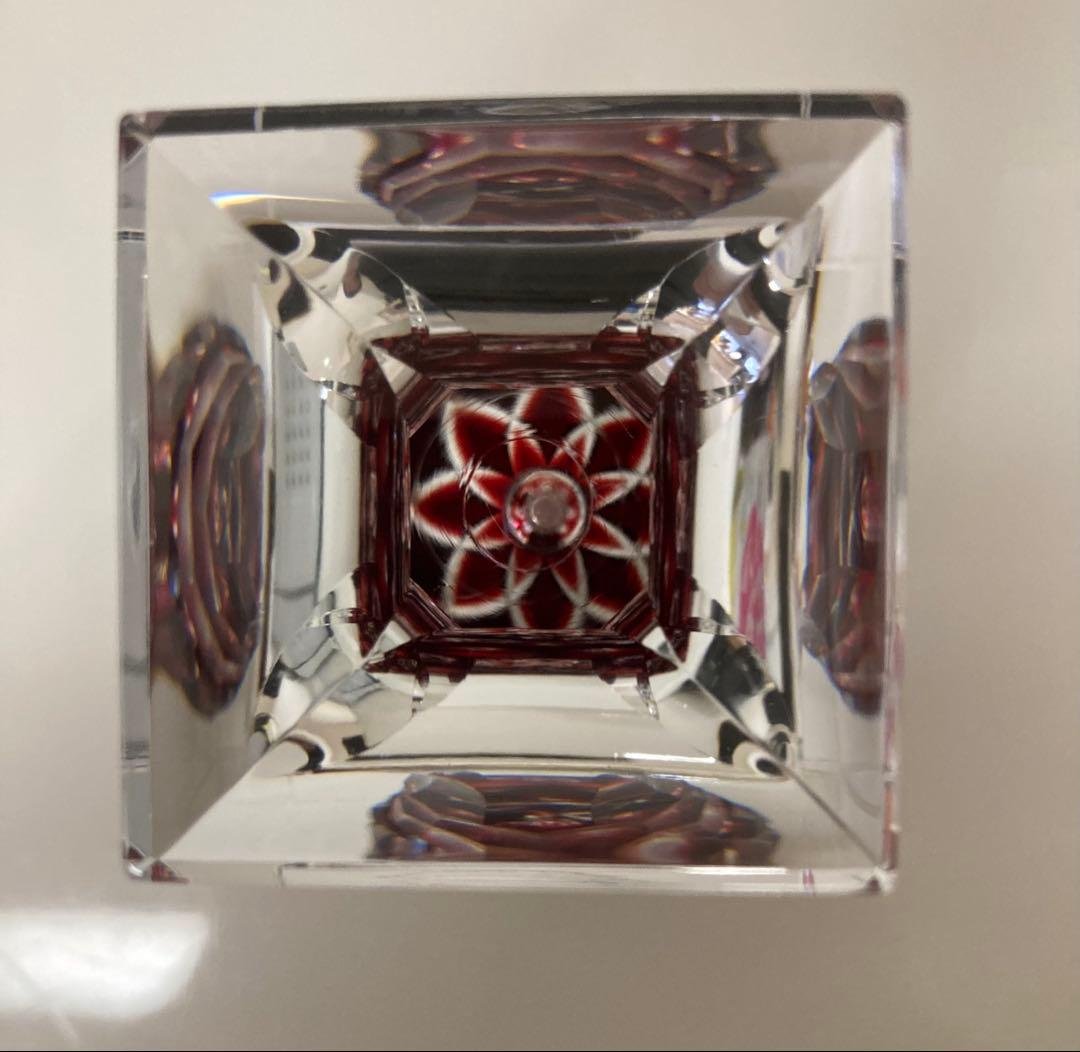 復元 島津薩摩切子 尚古集成館監修 薩摩ガラス工芸作 色被せガラス 切子脚付杯