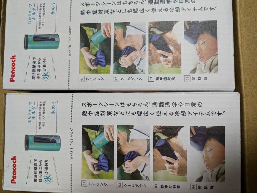 【新品未使用】Peacock ピーコック アイスパック 氷嚢 ２個セット